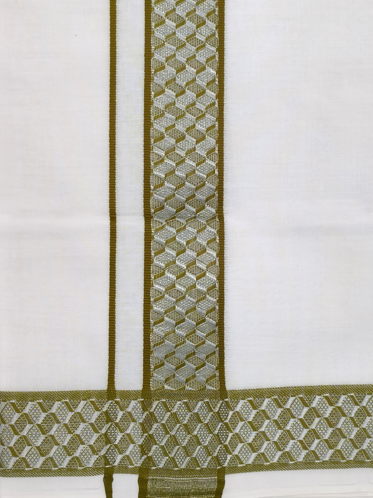100% Cotton Pesto Shirt and Colour Jari Border Dhoti Set BT9