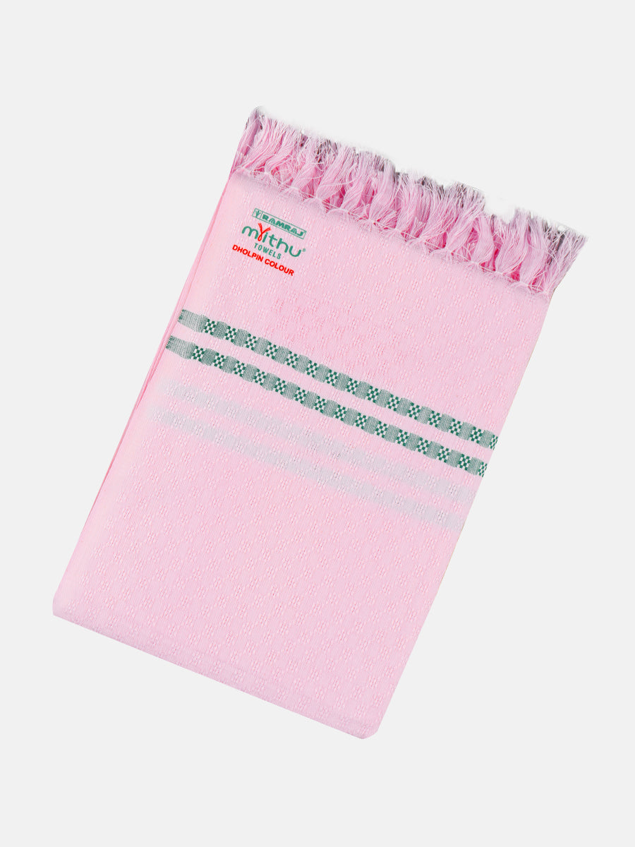 Cotton Colour Plain Both Towel Dholpin-Baby pink