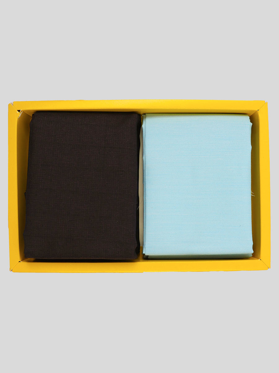 Cotton Plain Shirting & Suiting Gift Box Combo ME117-Box view 