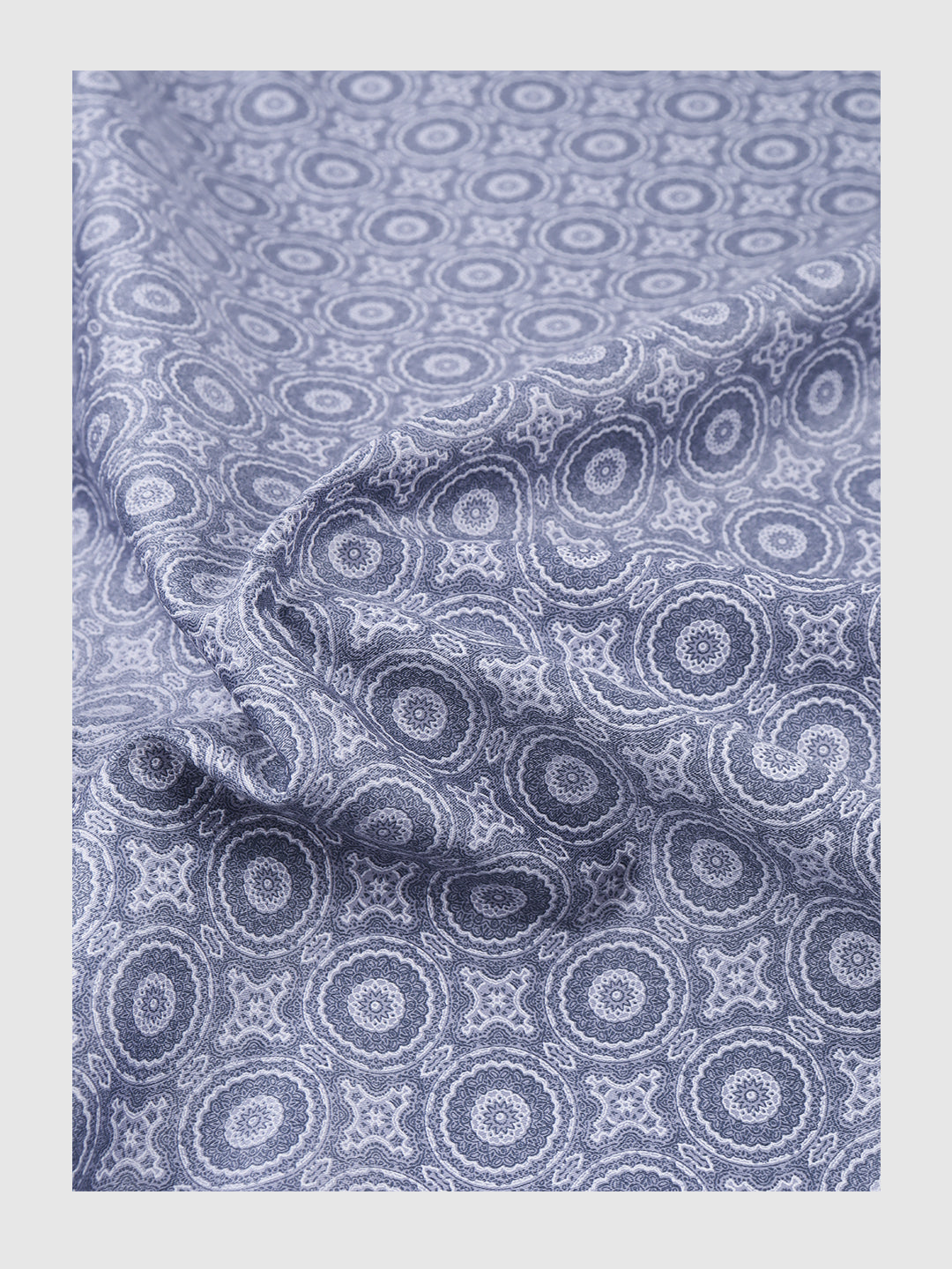 Men Cotton Rich Blue Printed Shirt Fabric Oslo Print