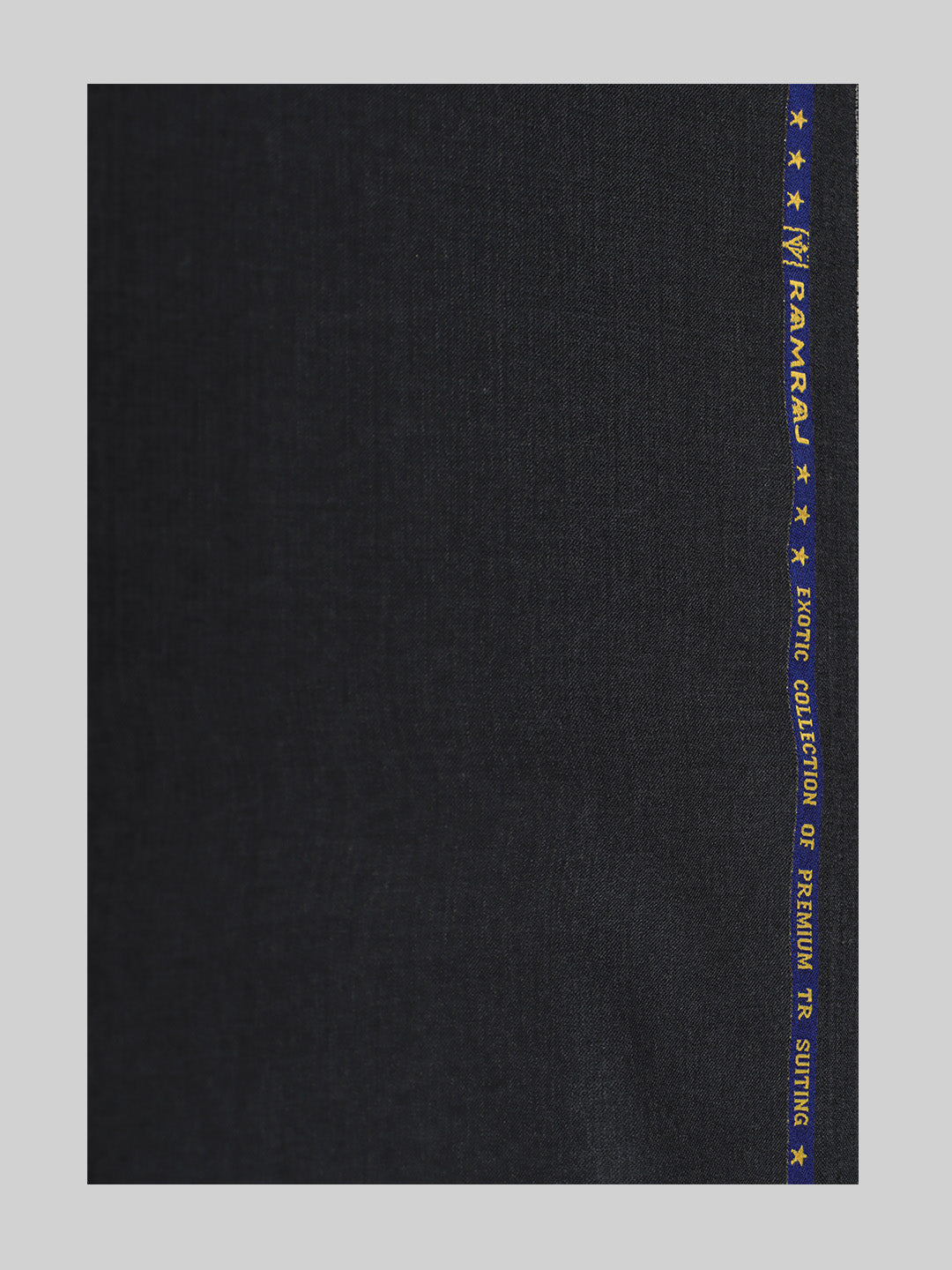Men 100% Cotton Ash Black Suiting Fabric Mesmerize Stretch