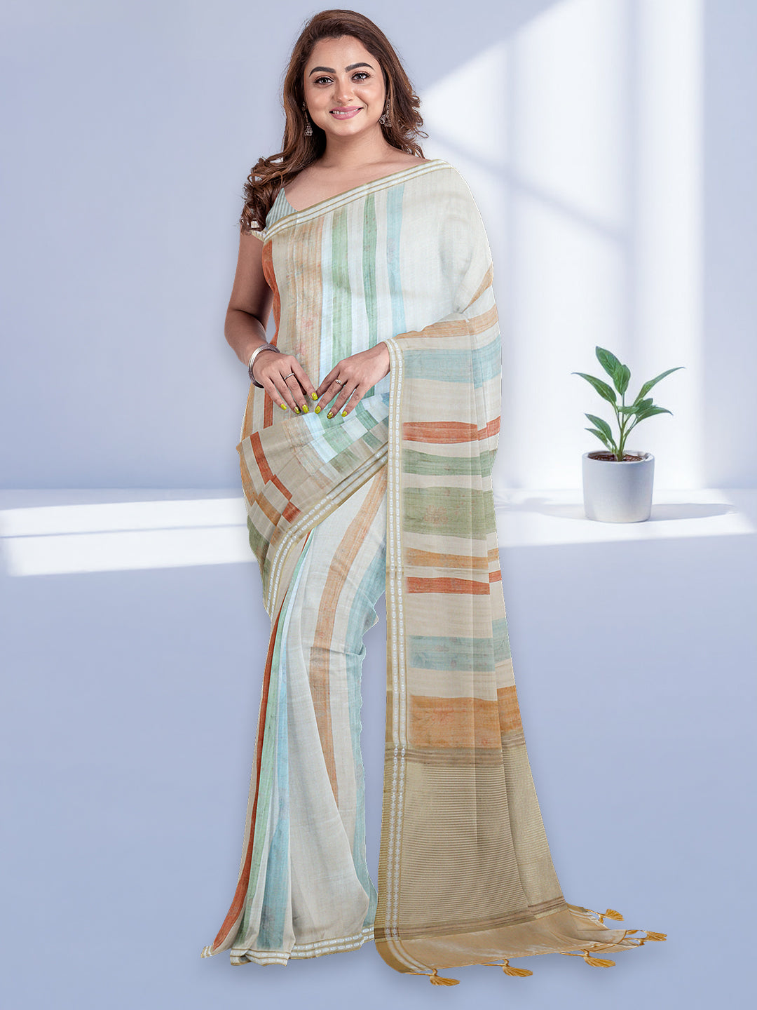 Women Sandal Semi Tussar Saree ST292