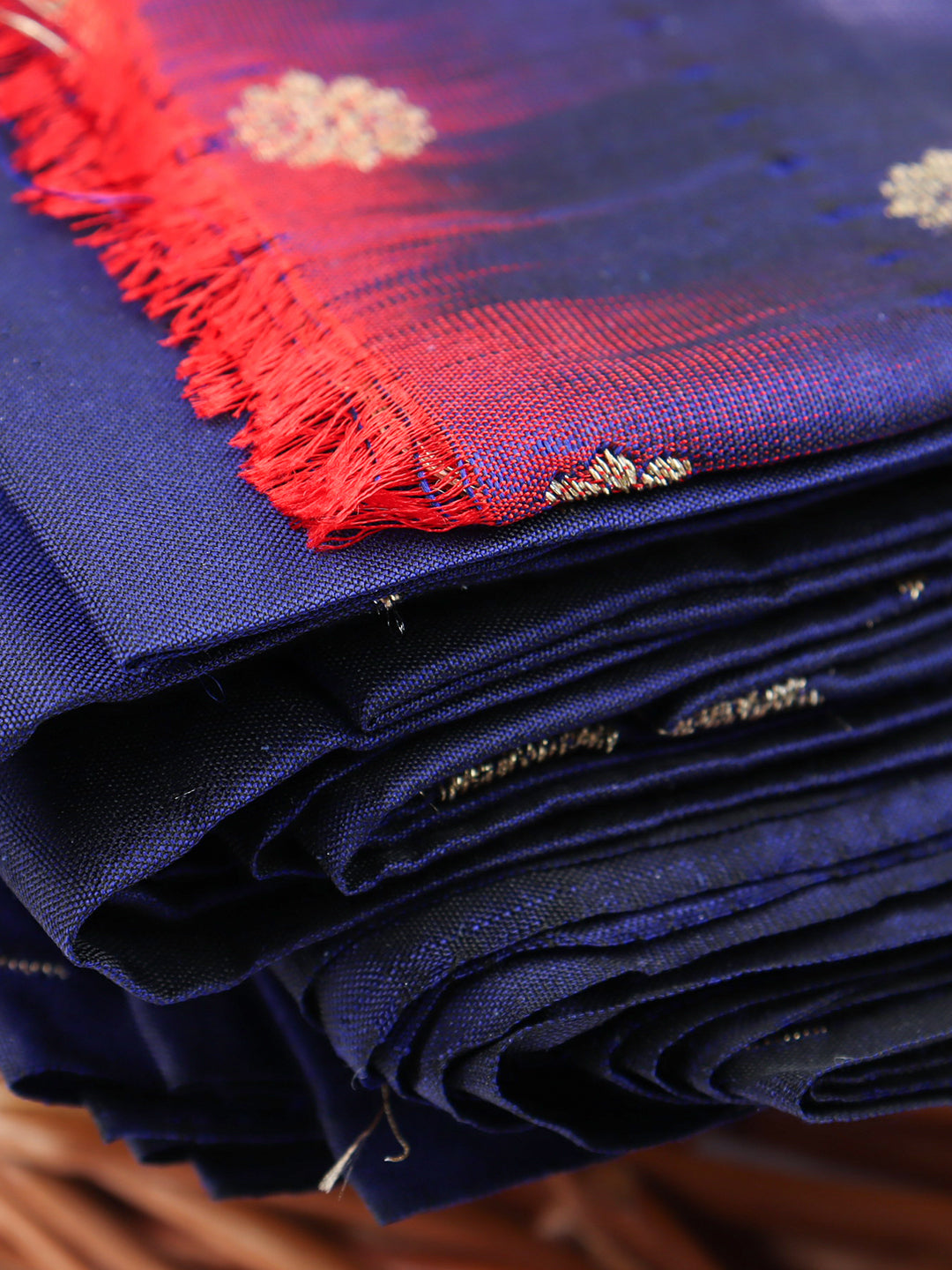 100% Pure Silk Shirt Fabric Navy Blue