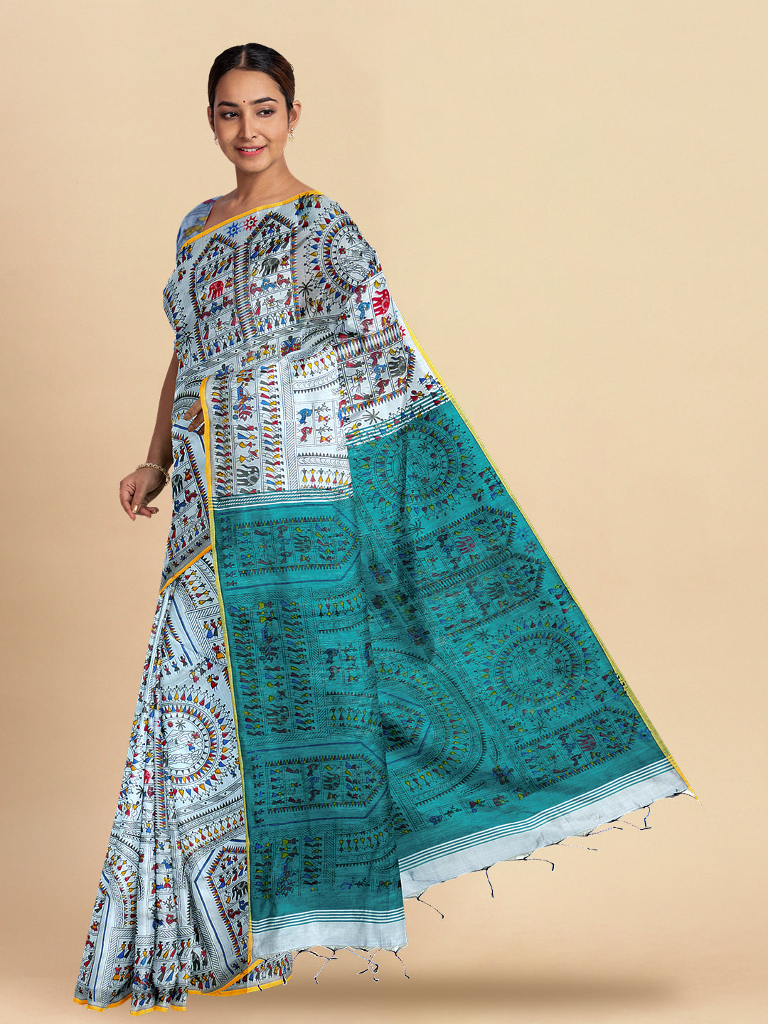 Womens Gorgeous Self Designed Pure Cotton Weaving Saree PCS52