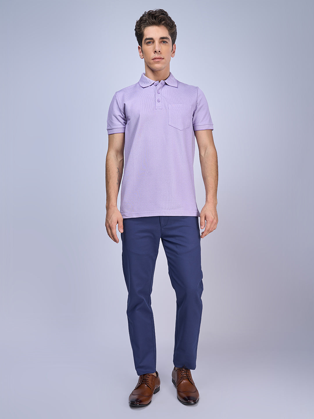 Men Cotton Rich Smart Fit Expert Polo T-Shirt Burnt Purple EP20