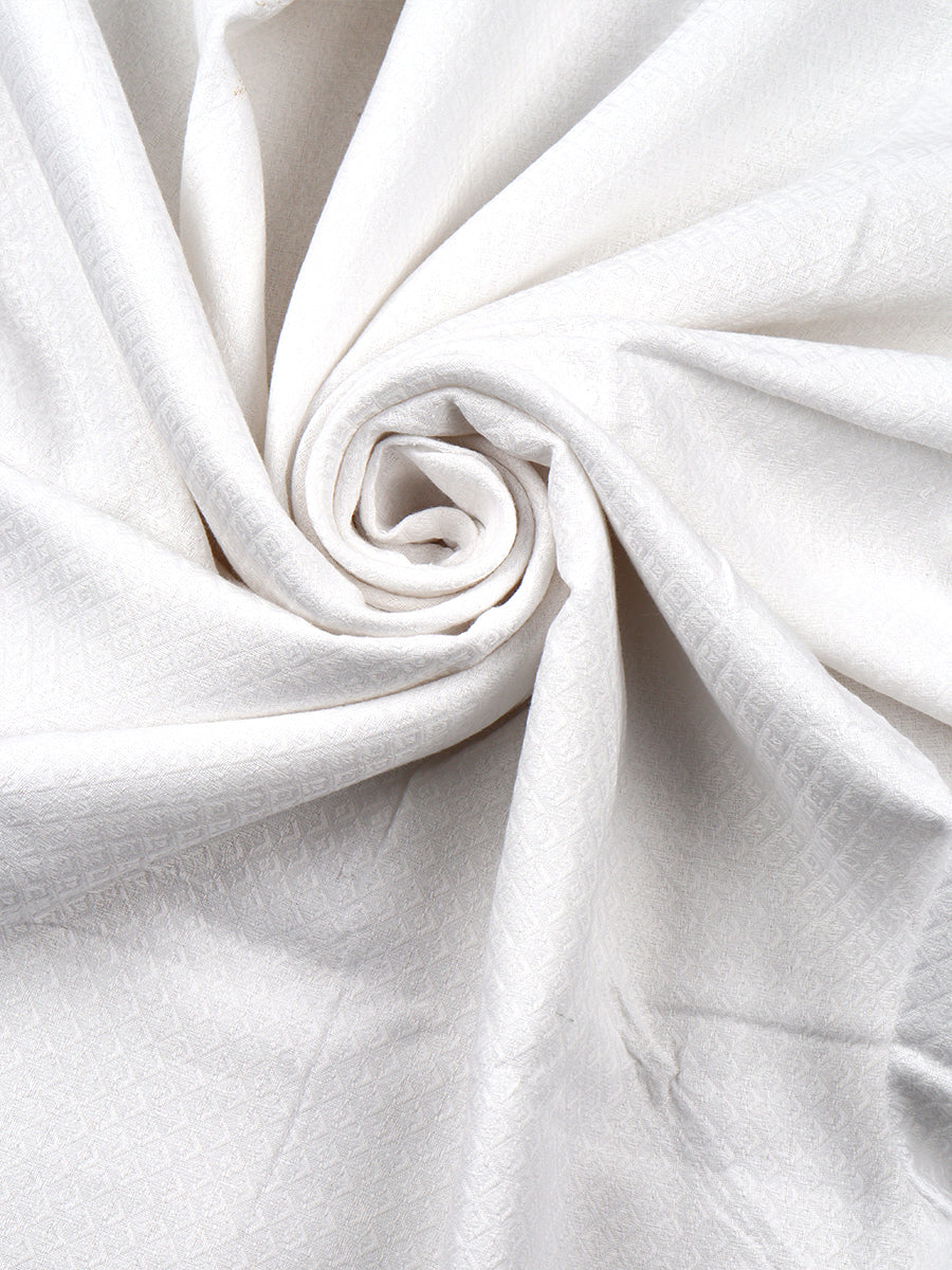 Cotton White Haj Towel-Close view