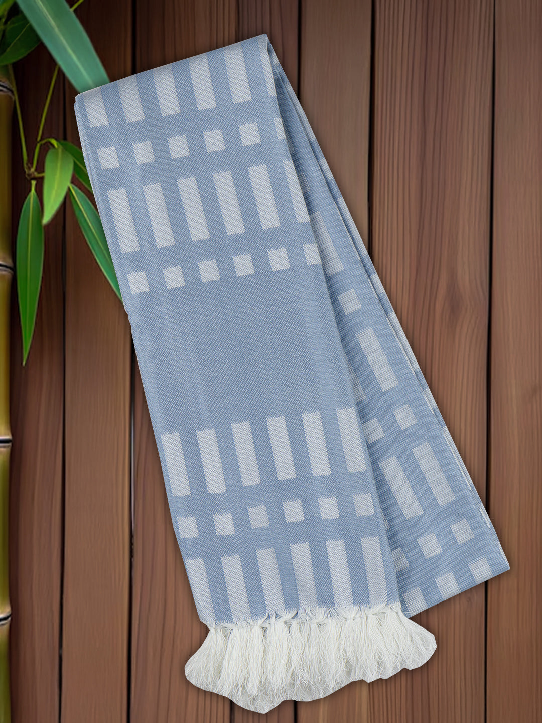 Ultra Soft Absorbent Bamboo Cotton Blue Bath Towel ST03