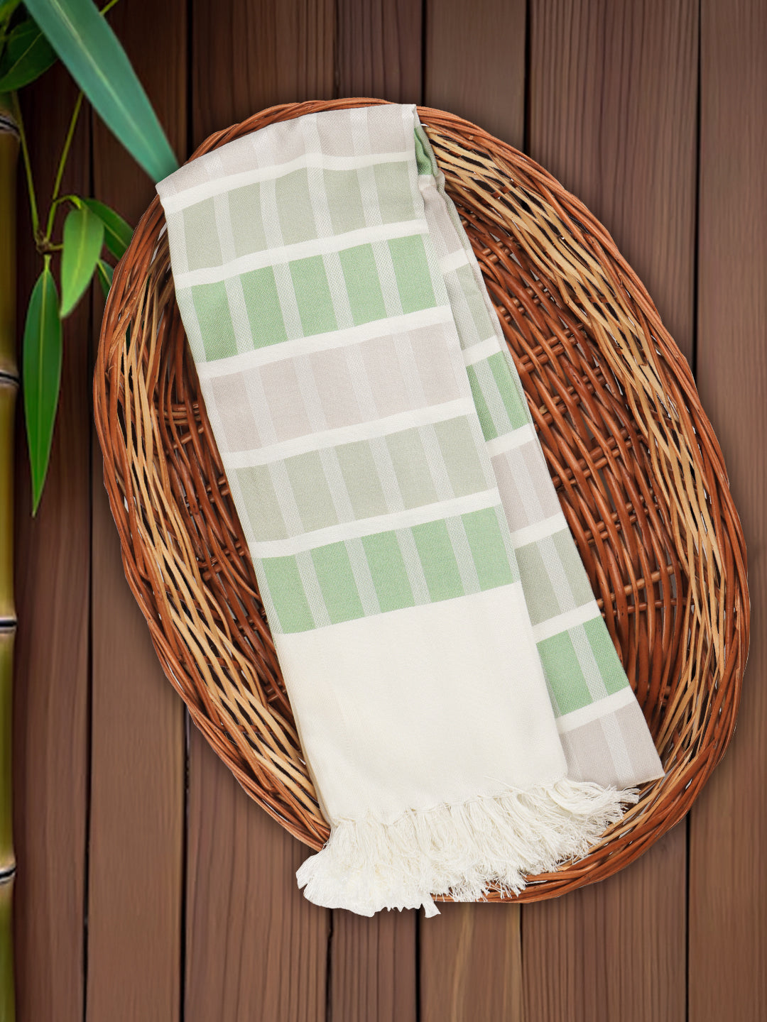 Ultra Soft Absorbent Bamboo Cotton Green Bath Towel (0.83m*1.60m) LC02