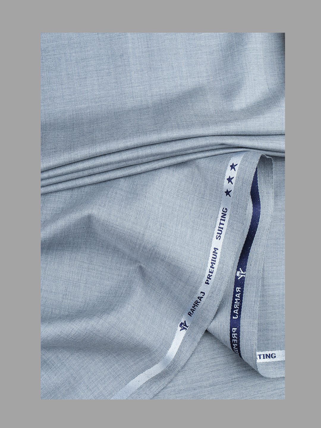 Men Poly Viscose Blend Pants Fabric Light Blue Fun Days