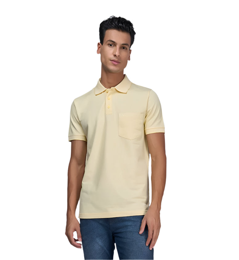 Mens Expert Polo Tshirt with Pocket Light Beige EP19