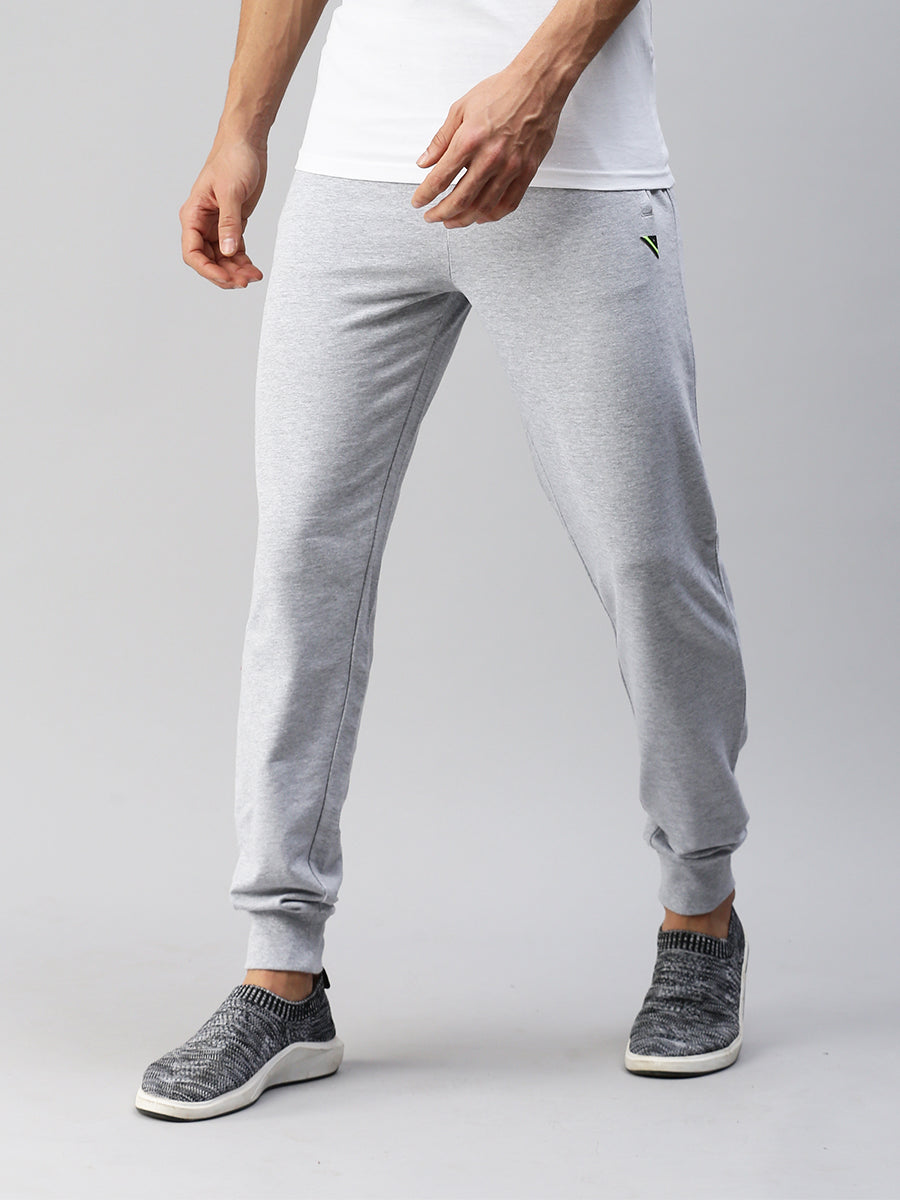 Super Combed Cotton Rich Grey Melange Jogger pants