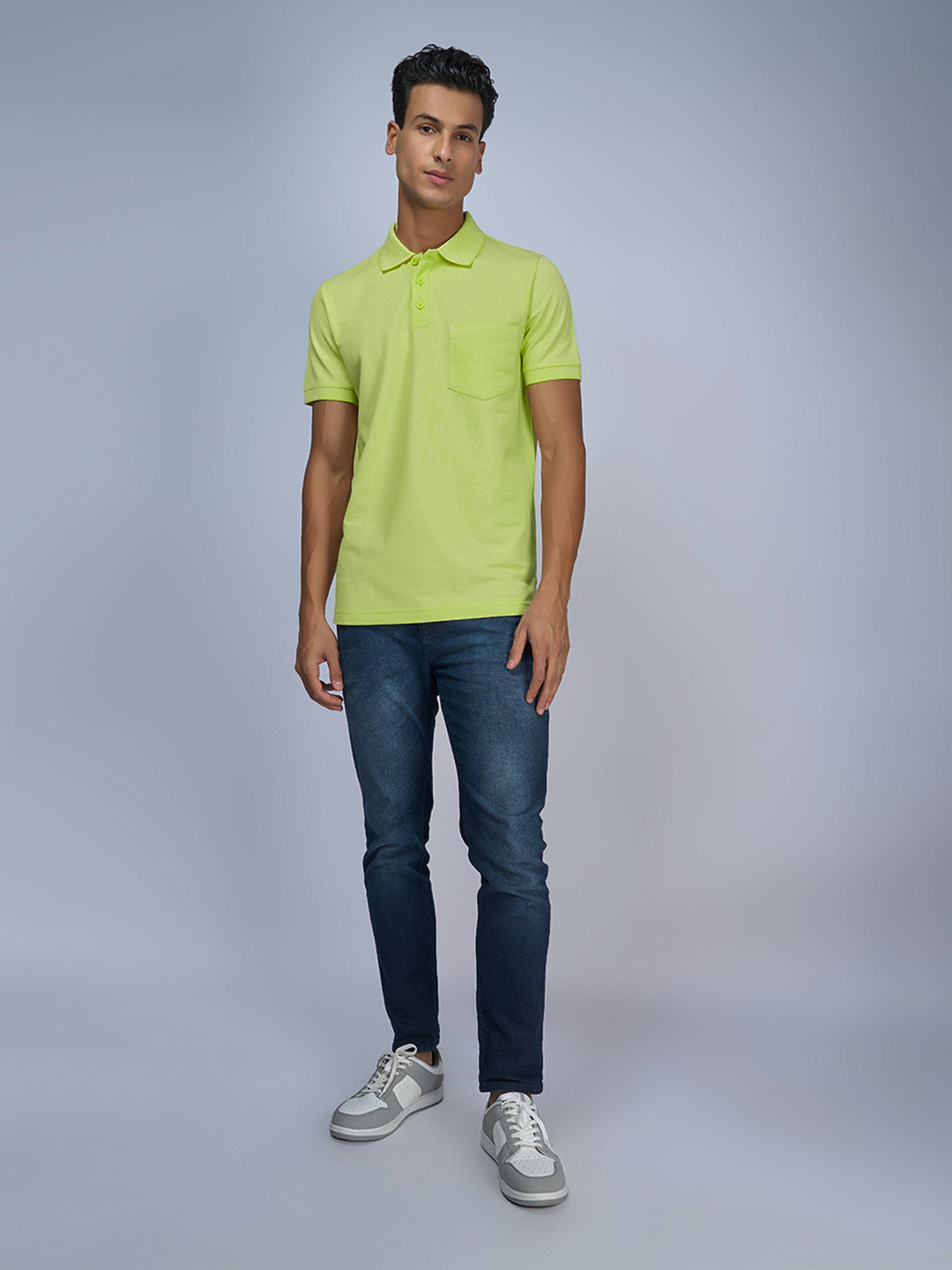Men Cotton Rich Smart Fit Expert Polo T-Shirt Green EP47