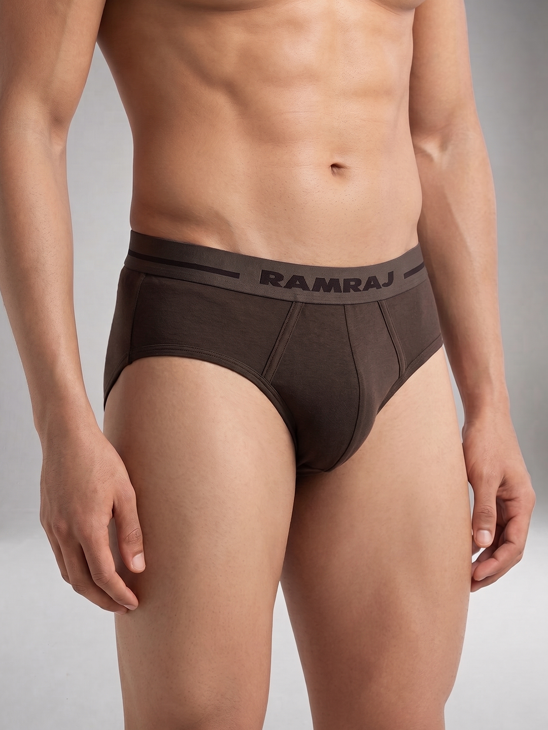 Combed Cotton Assorted Colour Outer Elastic Brief Plus Size Suriya (Pack of 2)