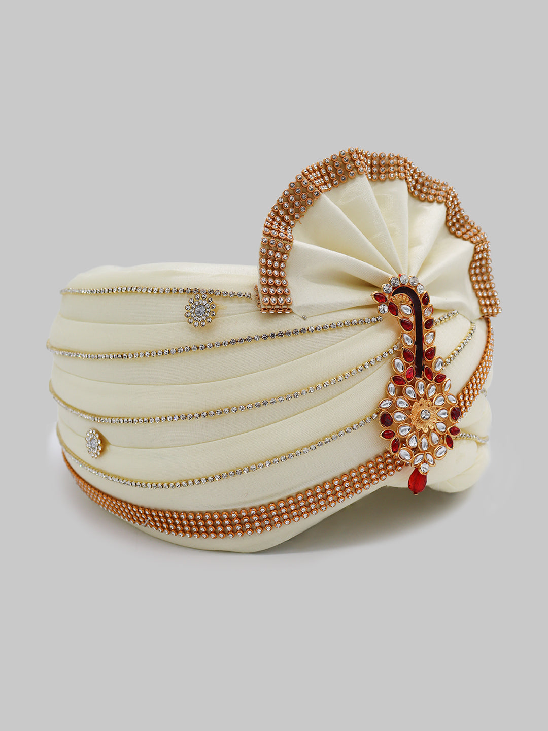 Traditional Silky Style Wedding Turban  - 105