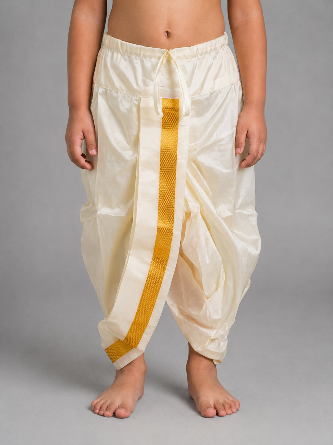 Boys Art Silk Cream Panchakacham