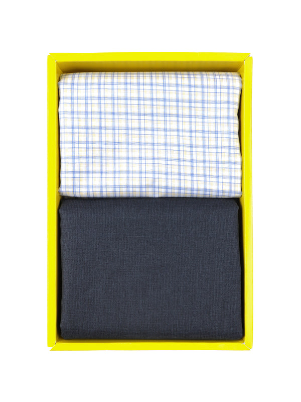 Cotton Checked Shirting & Suiting Gift Box Combo SS79