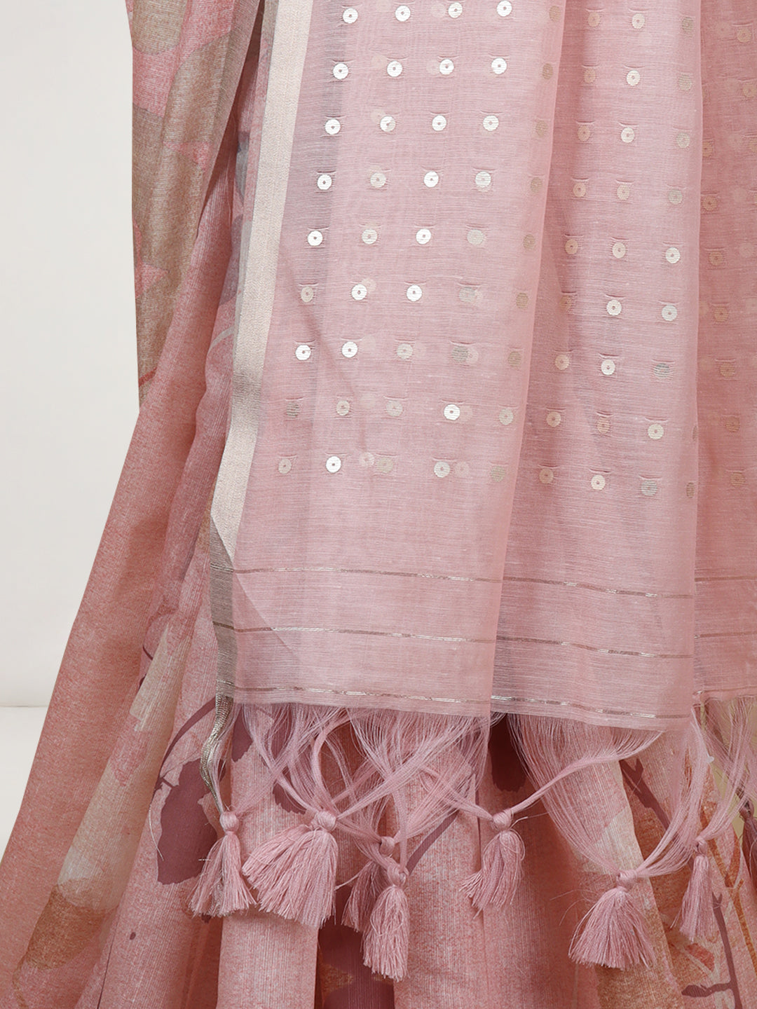 Women Peach Semi Tussar Saree ST277