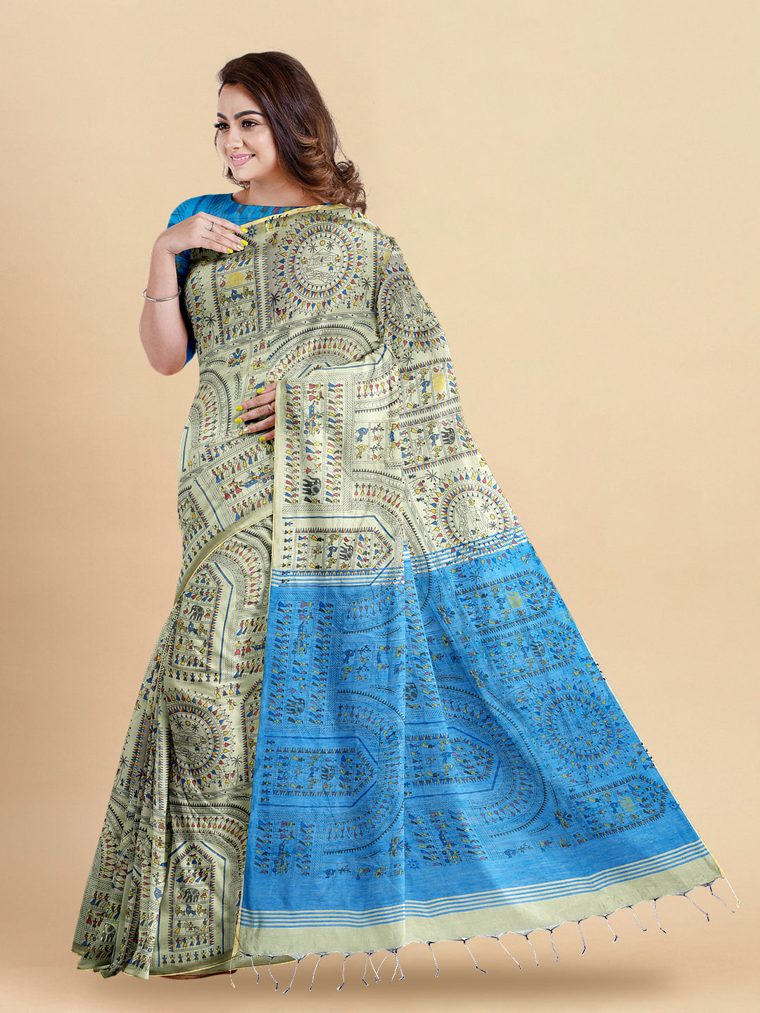 Womens Gorgeous Self Designed Pure Cotton Weaving Saree PCS57