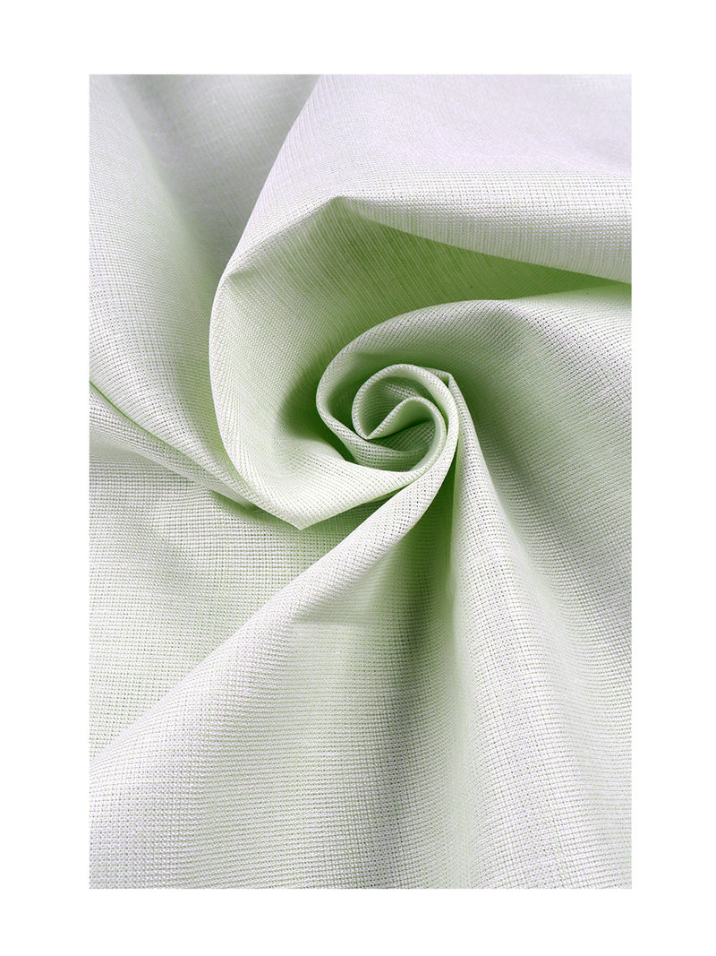 Cotton Pista Green Colour Plain Shirt Fabric Elight Gold