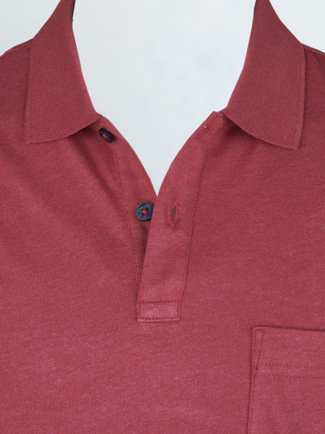 Men TENCEL™ Modal Fibers with Micro technology Polo T-Shirt Heather Red EMP3