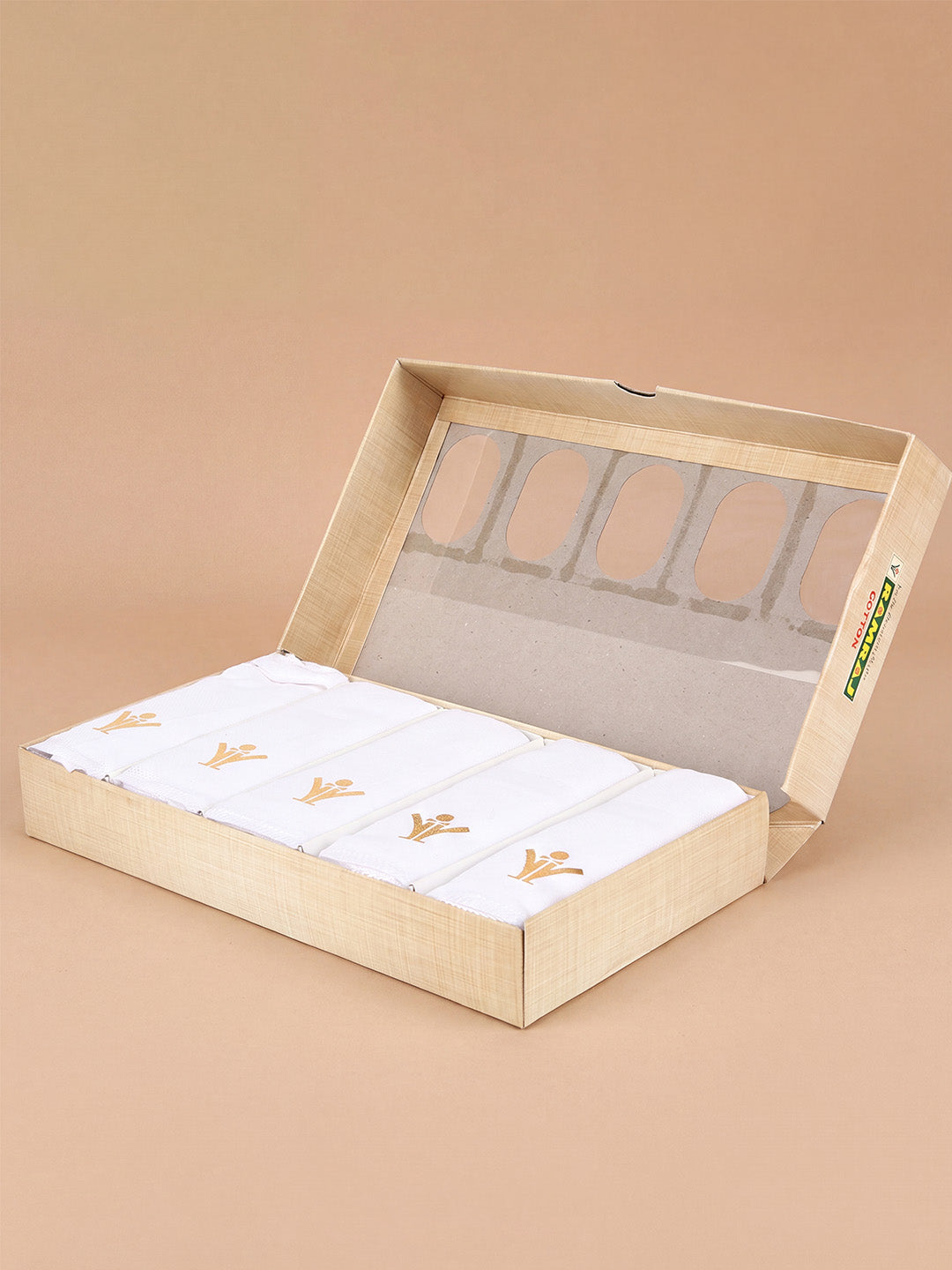 Soft Cotton White Handkerchiefs (5 in 1)