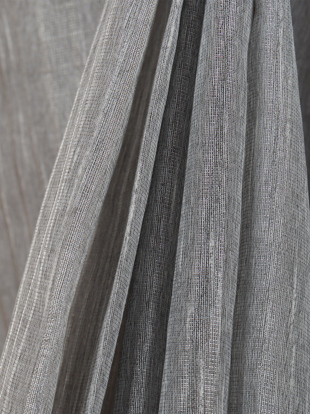Women Semi Linen Saree Light Grey SL216