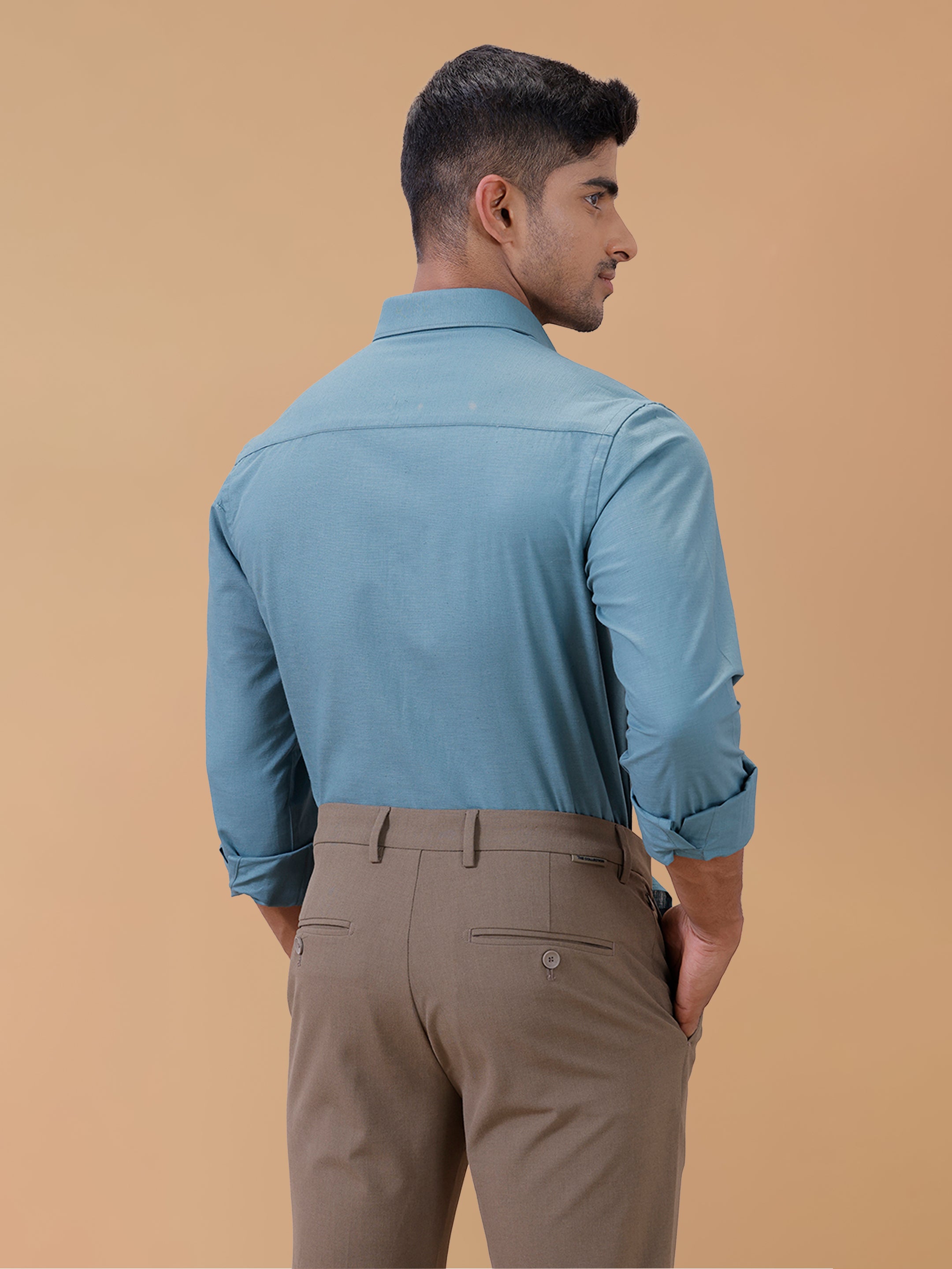 Cotton Rich Dark Teal Green Regular Fit T64 ANT7