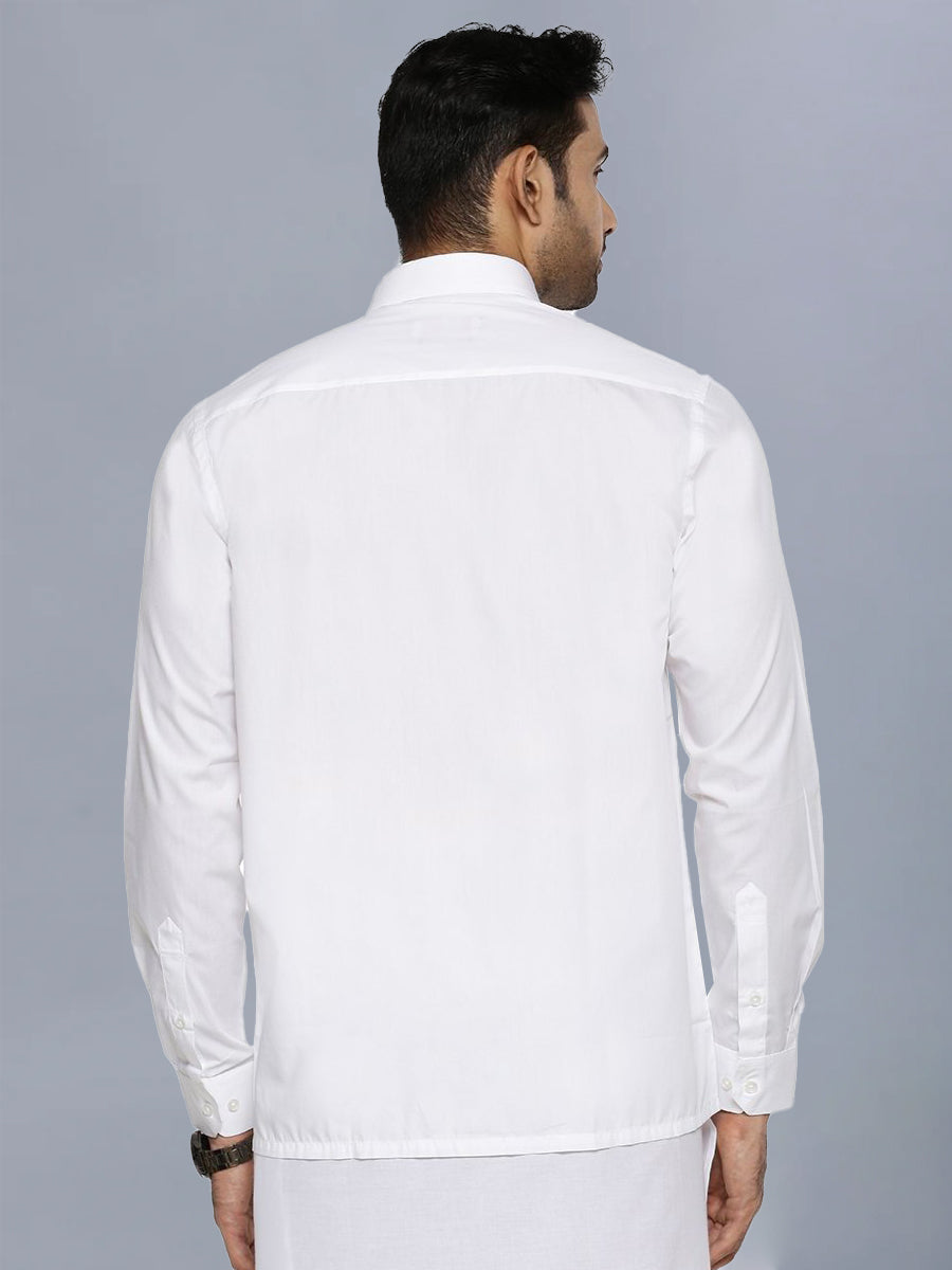 Mens Cotton White Shirt Full Sleeves Pure Cotton