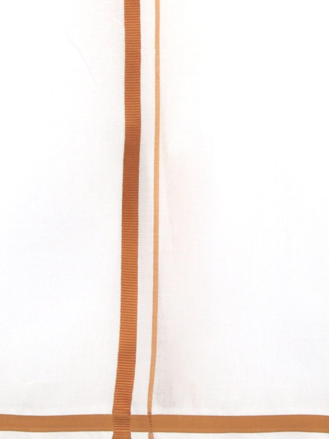 Men 100% Cotton Double Layer White Dhoti with Small Border JV01
