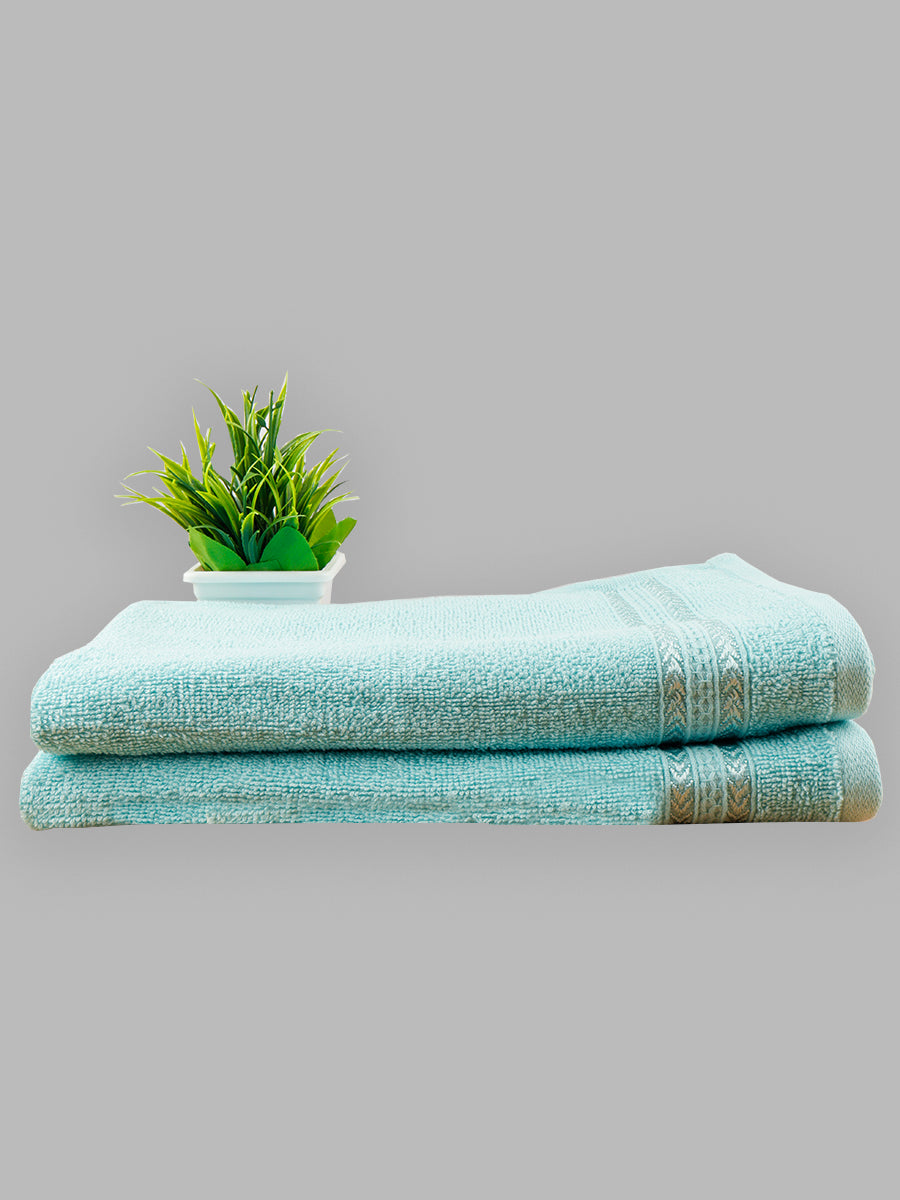 Premium Soft & Absorbent Light Blue Terry Hand Towel HC9-View four