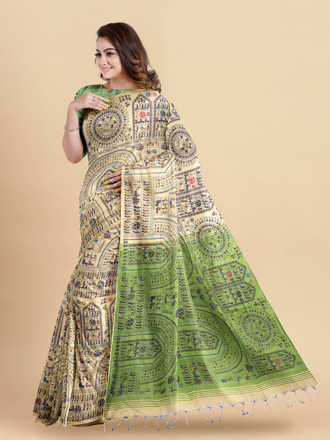 Womens Gorgeous Self Designed Pure Cotton Weaving Saree PCS60