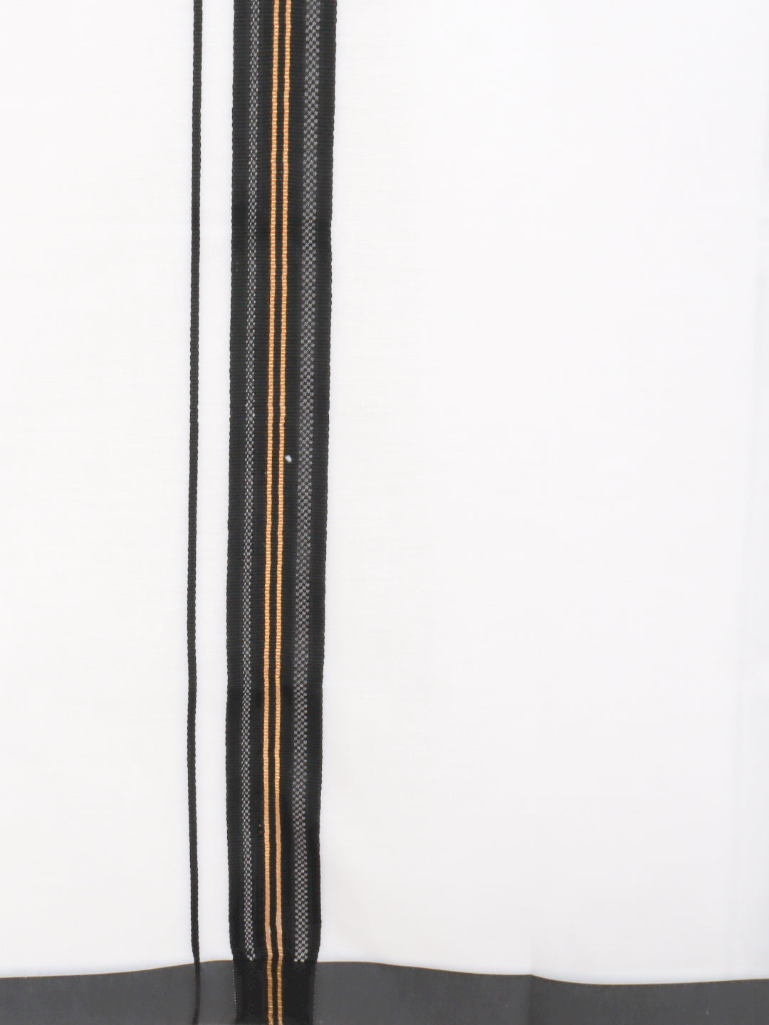 Men Black Short Length Kurta with Matching Border Dhoti Set RJ31