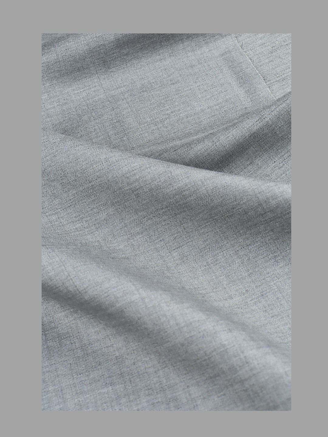 Men  Poly Viscose Blend Pants Fabric Light Grey Fun Days