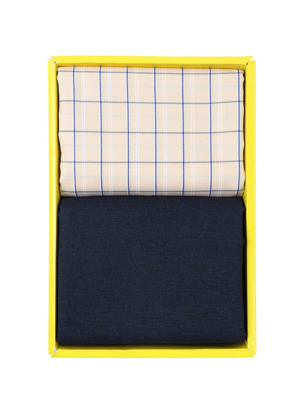 Cotton Checked Shirting & Suiting Gift Box Combo SS77