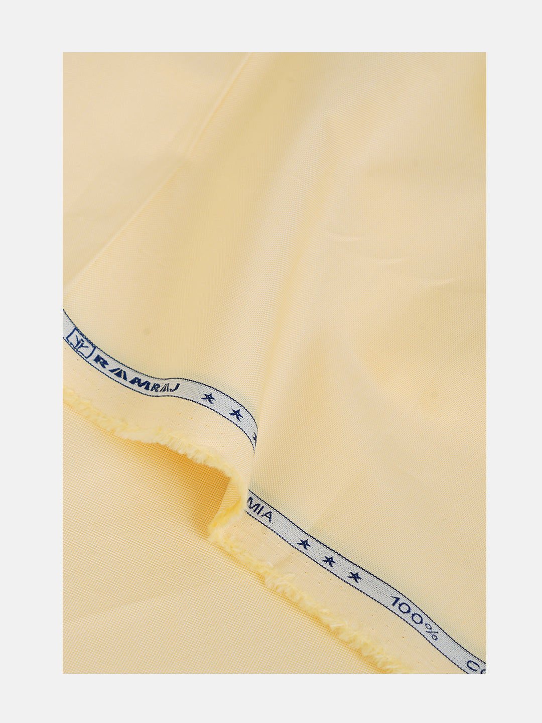 Men 100%Cotton Plain Shirt Fabric Light Yellow Ferrari