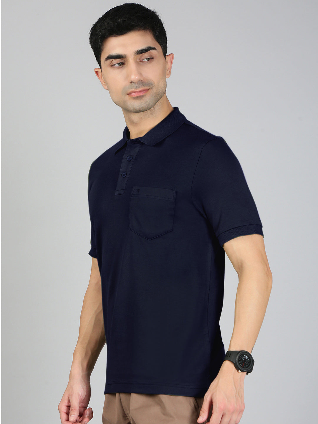 Men Cotton Rich Smart Fit Expert Polo T-Shirt Navy EPD13