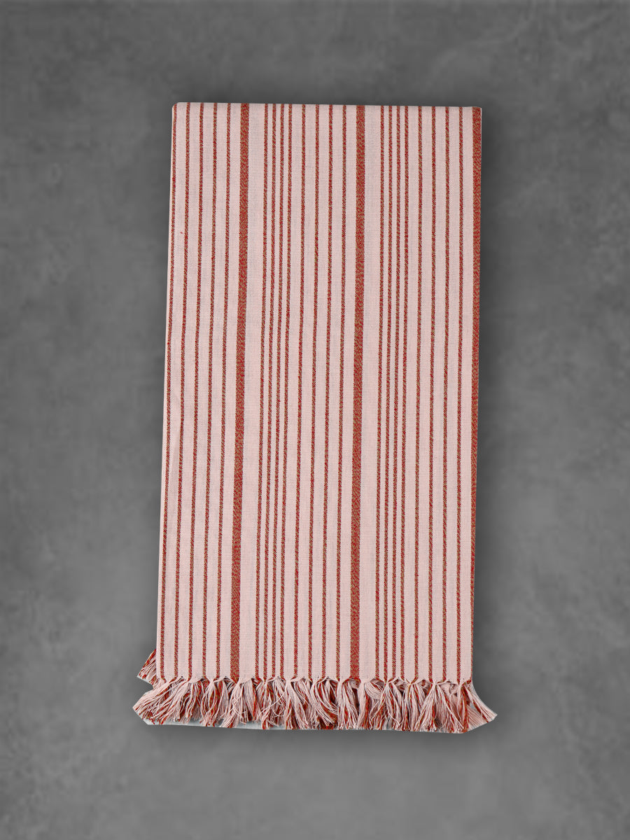100% Comfort Cotton Stripe Bath Towel - Orange