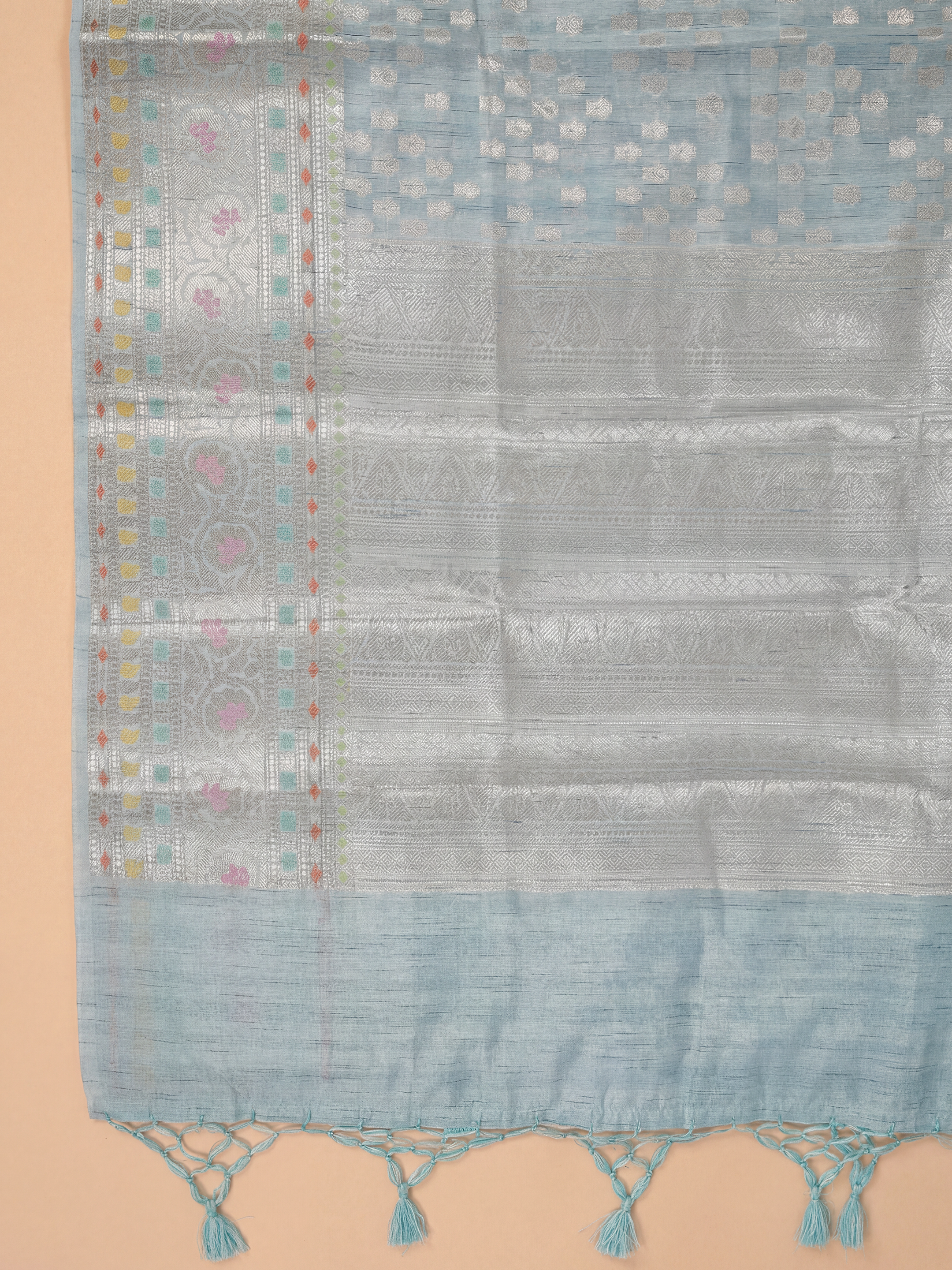 Women Tissue Blue Saree TS66