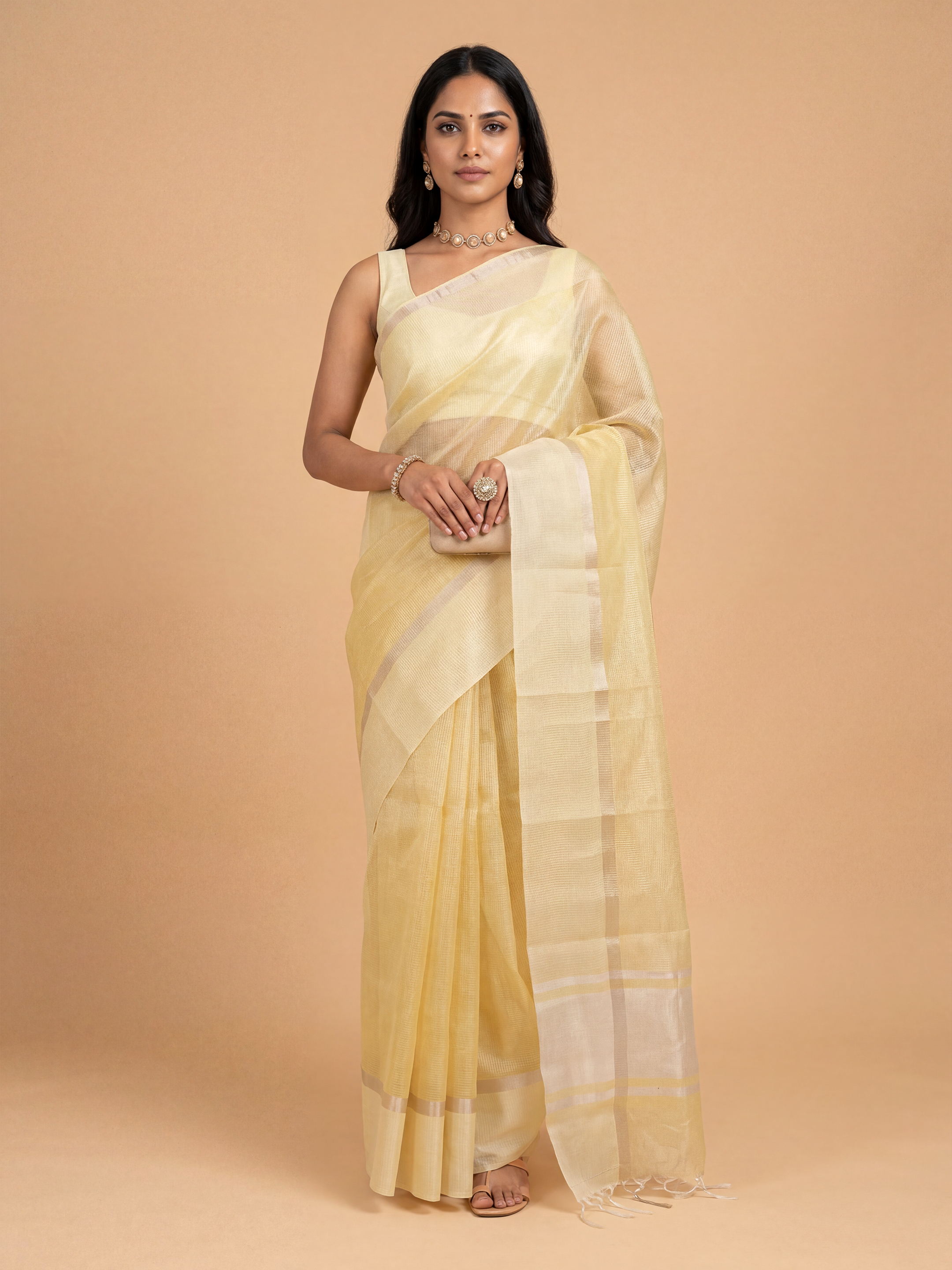 Women Art Silk Yellow Saree ASS133