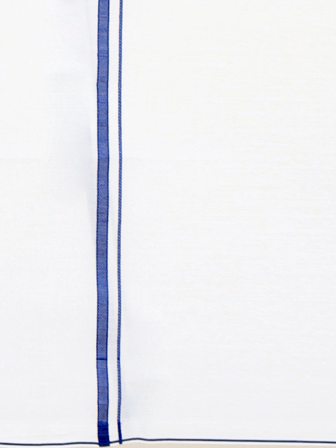 Men 100% Cotton Single Layer White Dhoti with Fancy Border NV01