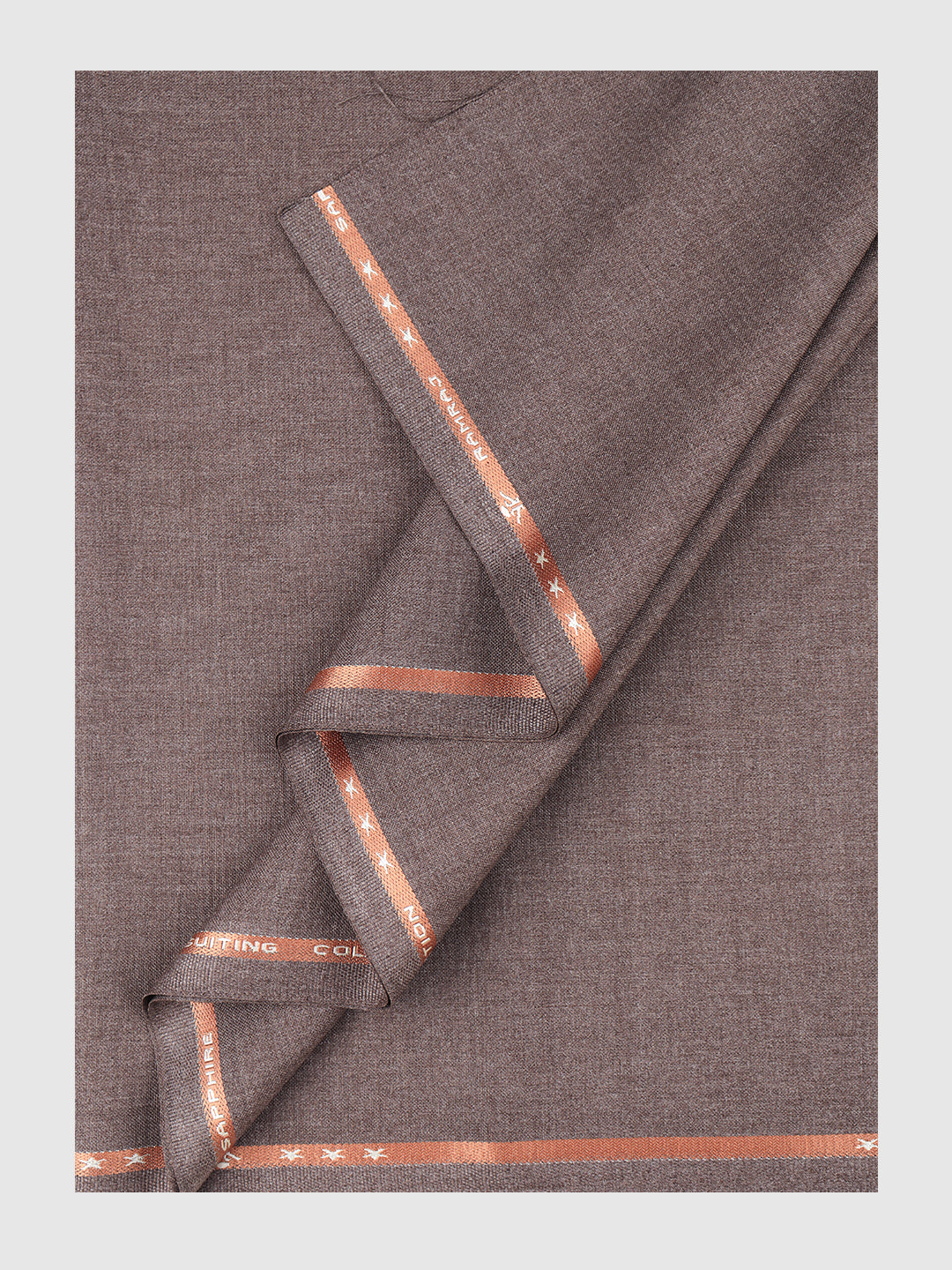 Men Cotton Blend Pants Fabric Brown Sapphire Cuf