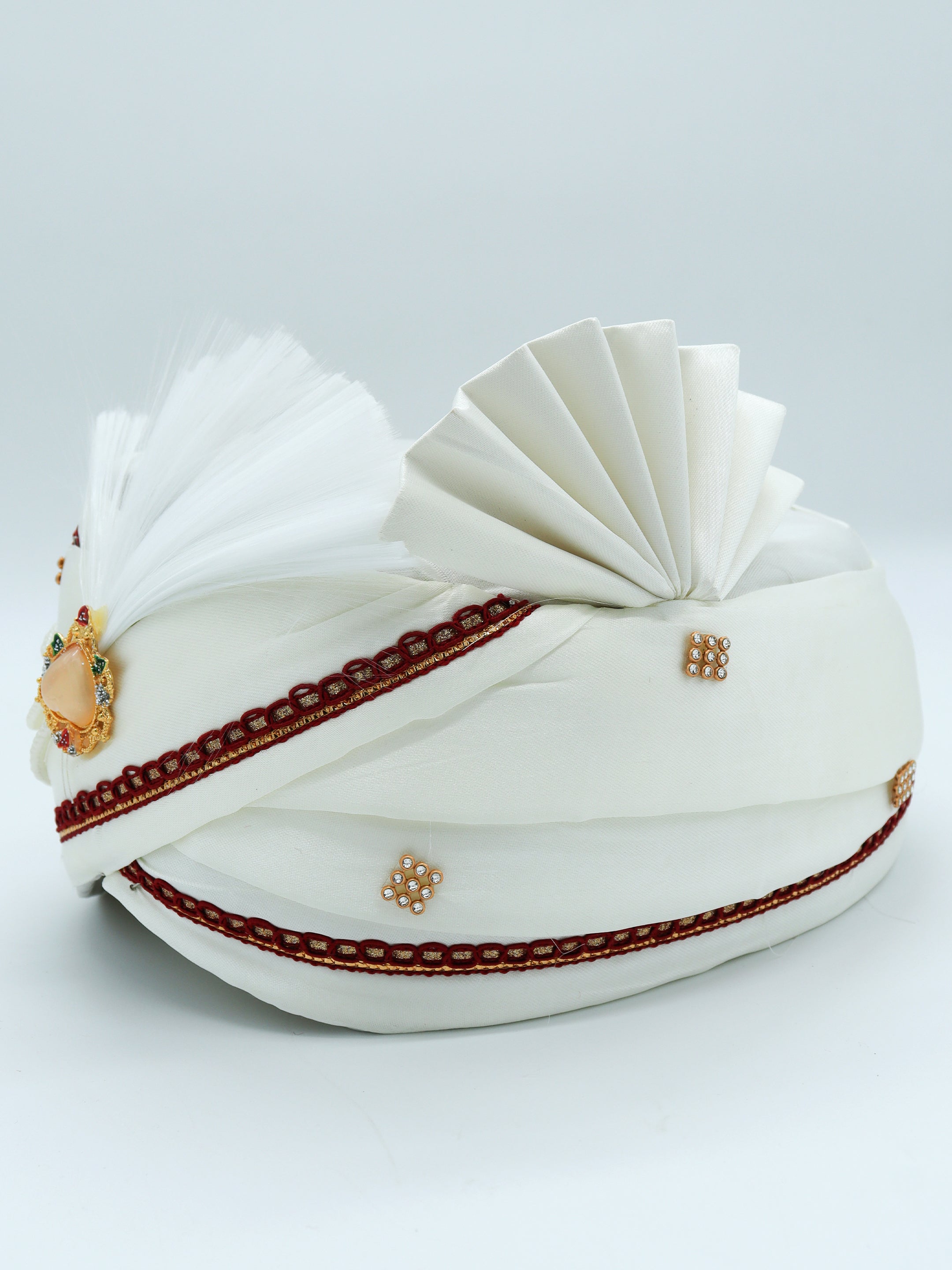 Traditional Silky Style Wedding Turban  - 126