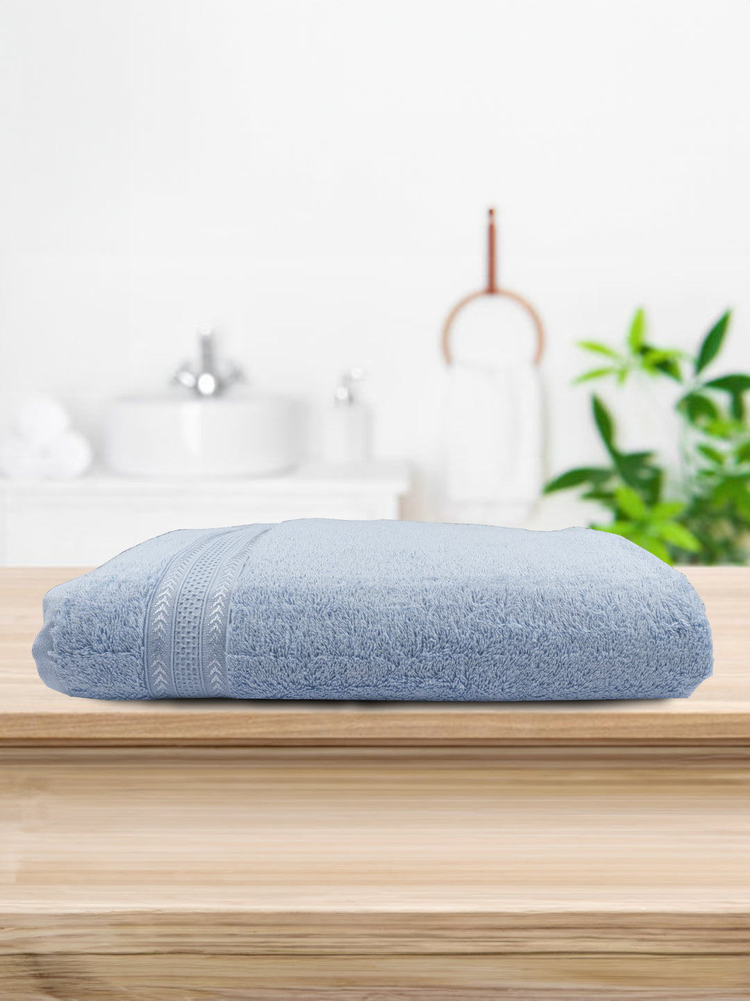 Cotton Bamboo Terry Bath Towel Blue BC6