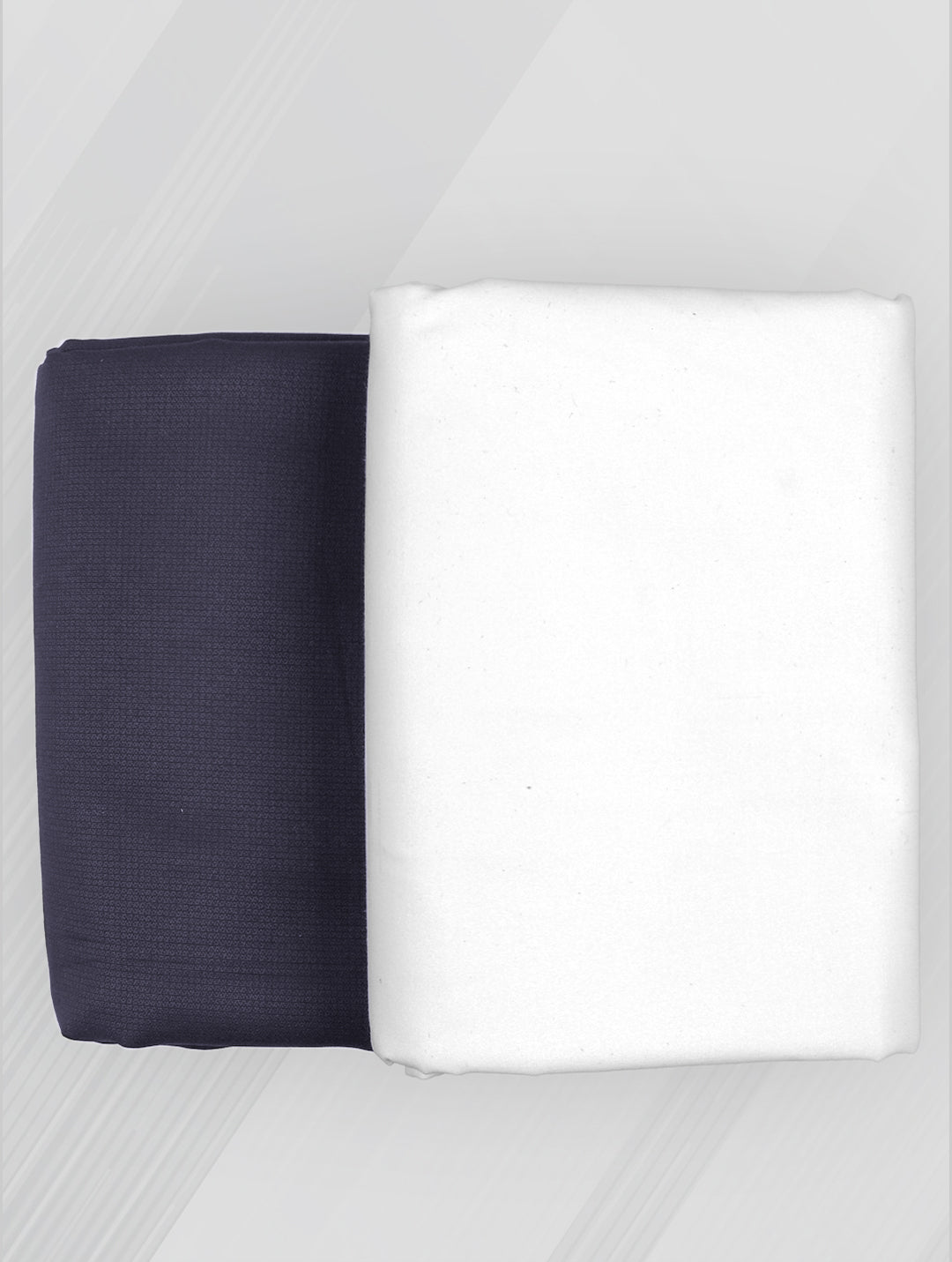 Men Cotton White Shirting & Purple Suiting Fabric Gift Box KK144