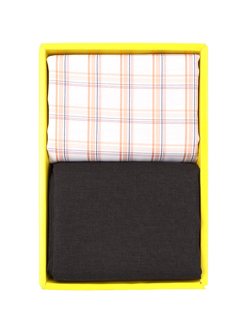 Cotton Checked Shirting & Suiting Gift Box Combo SS82
