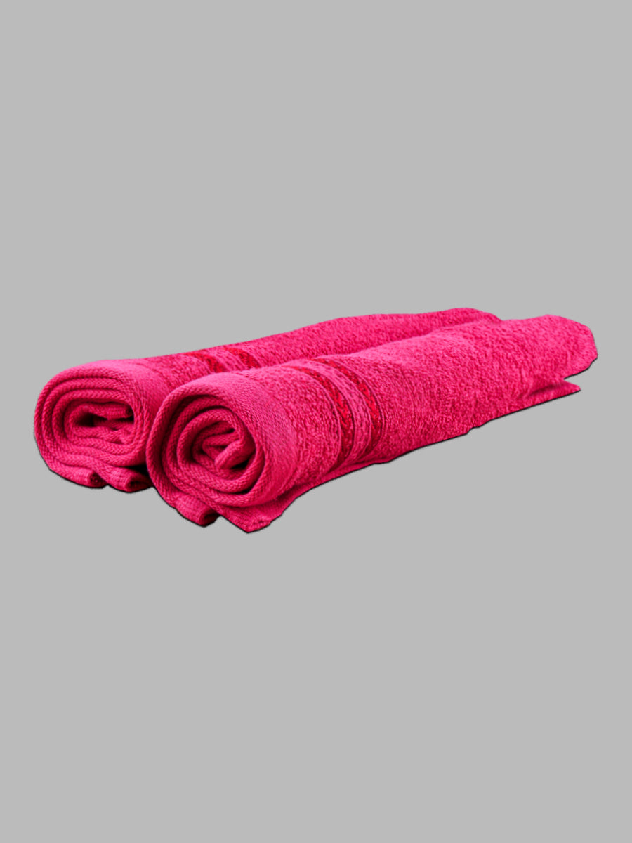 Premium Soft & Absorbent Dark Pink Terry Hand Towel HC10-Roll view