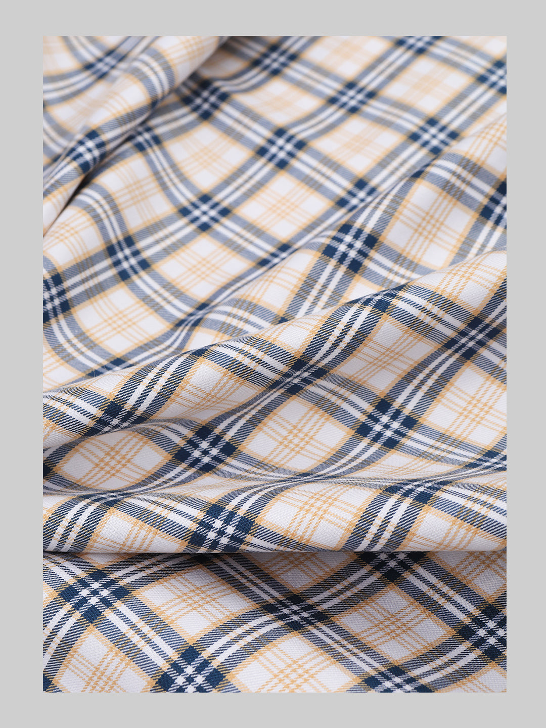 Men Giza Cotton Blend Checked Shirt Fabric Sandal Cascade