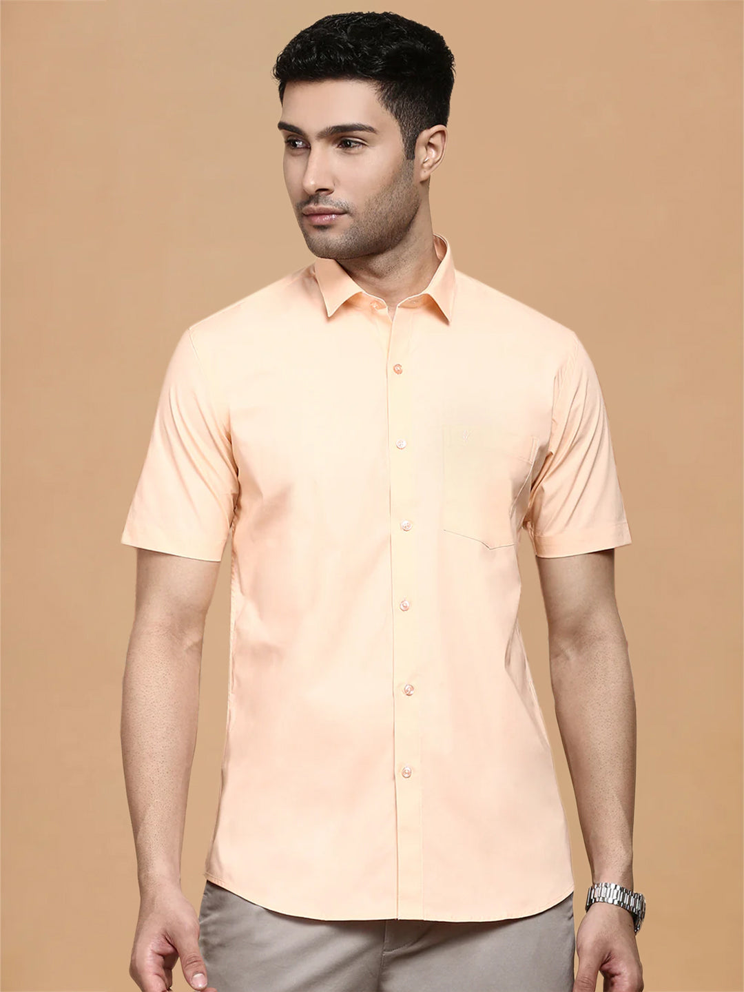Cotton Spandex LT Safroon 2 Way Stretch Smart Fit Shirt LY7