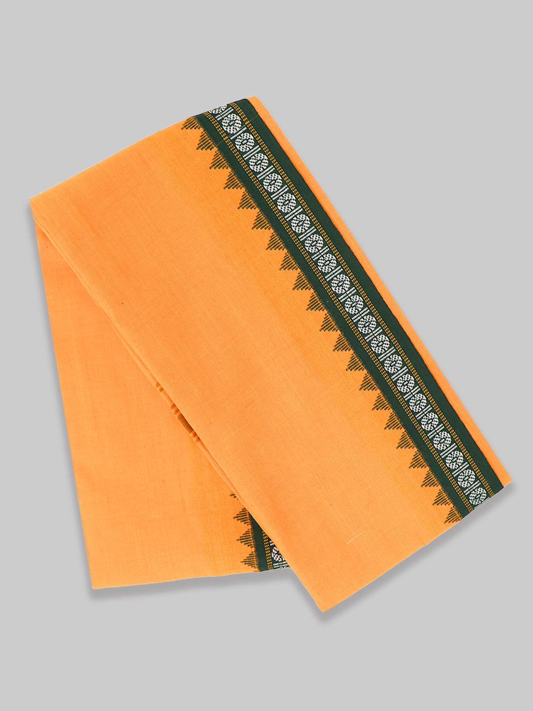 Men Fancy Border Angavastram Towel G.Yellow