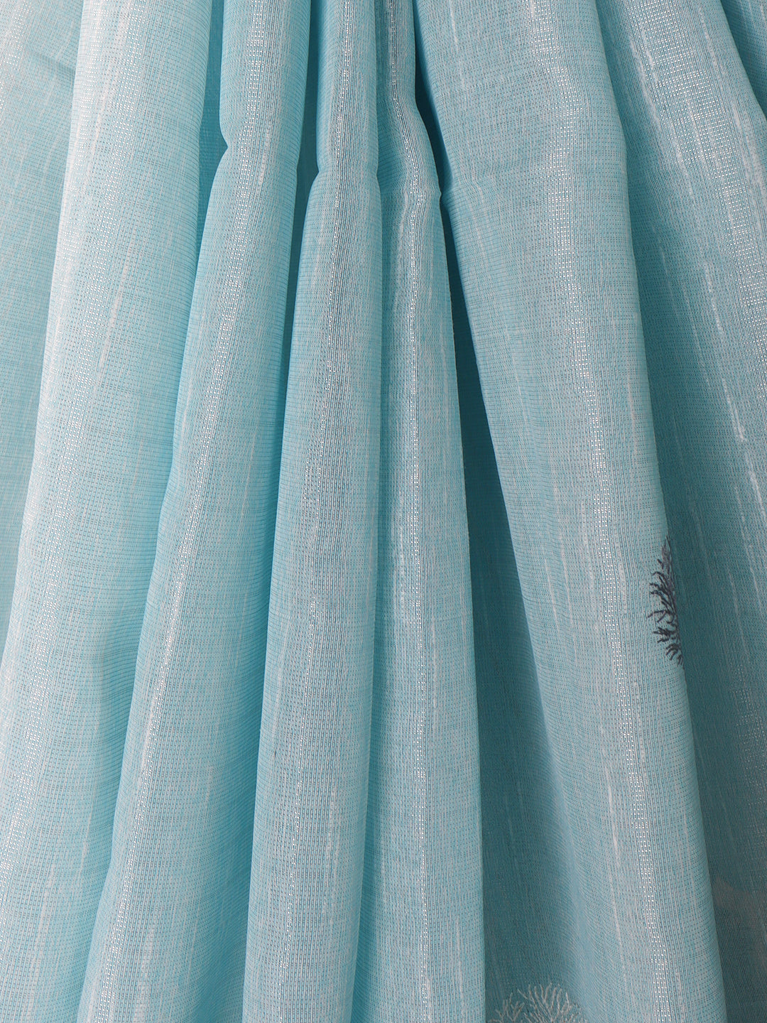 Women Semi Linen Saree Light Blue SL214